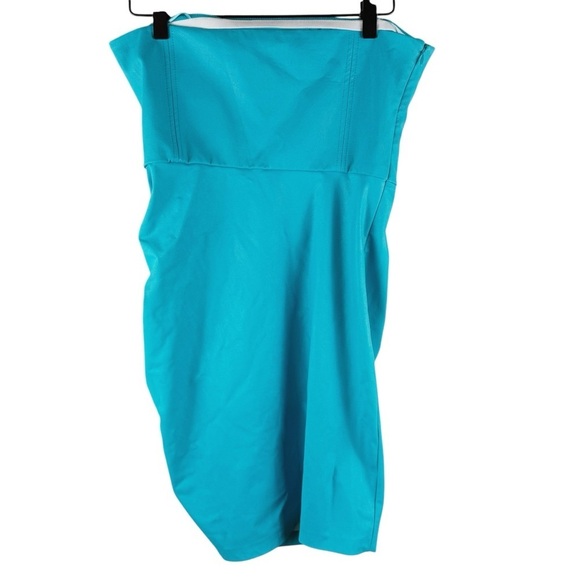 Amanda Uprichard Mohan Faux Leather Mini Dress in Marina Small New - Picture 4 of 9